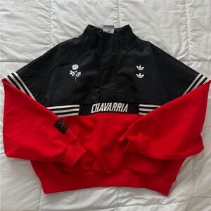 Adidas Willy Chavarria Black and Red Pullover Jacket